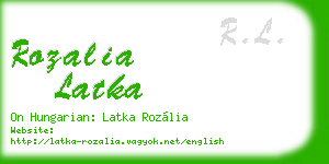 rozalia latka business card